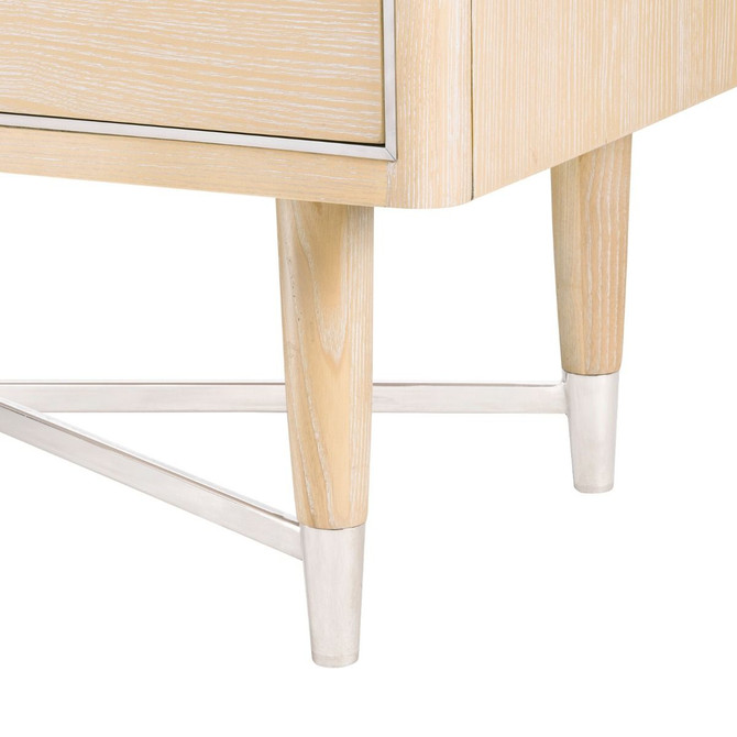 Adrian 2-Drawer Side Table, Wheat