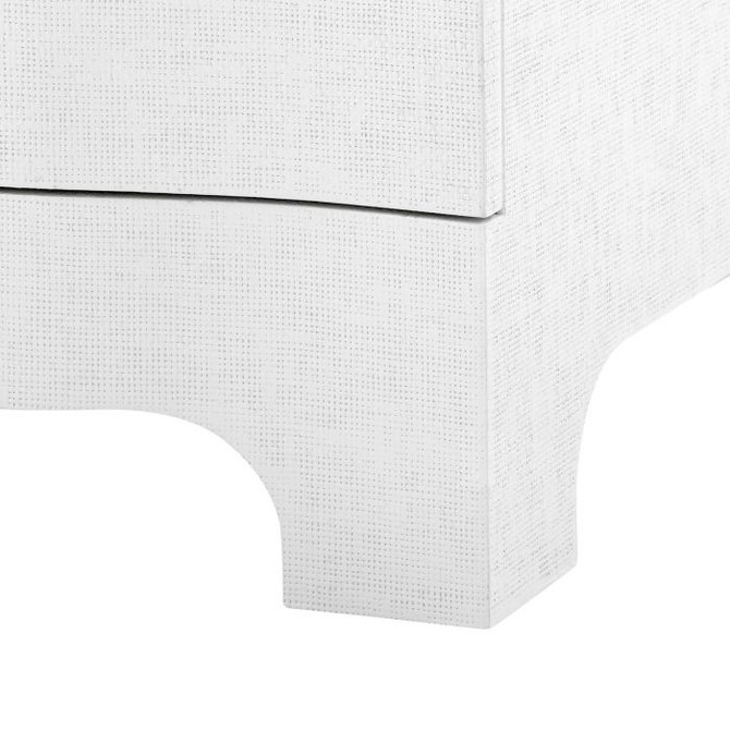 Bardot 3-Drawer Side Table, Chiffon White 