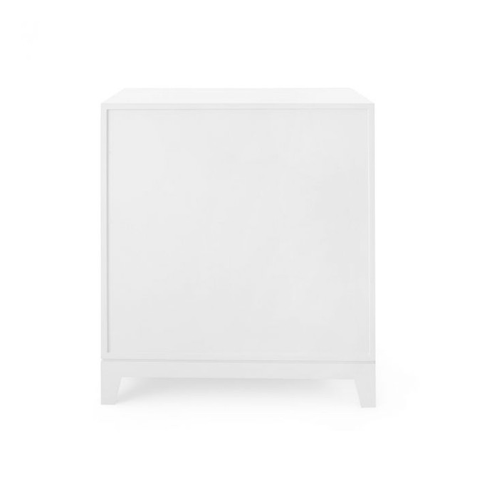 Bergamo 3-Drawer Side Table, White Pearl