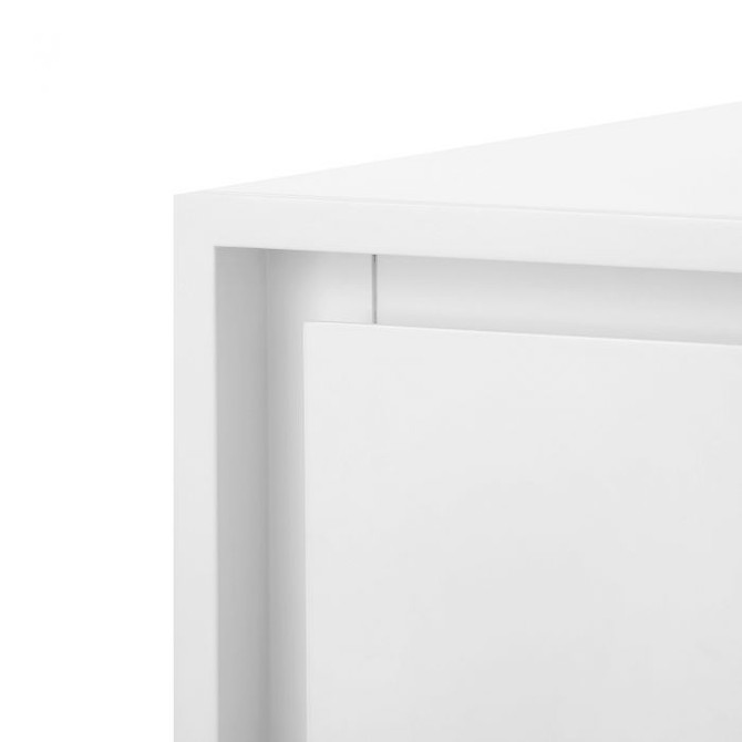 Bergamo 3-Drawer Side Table, White Pearl