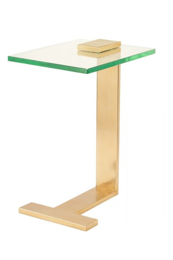 Elle Side Table, Brushed Brass