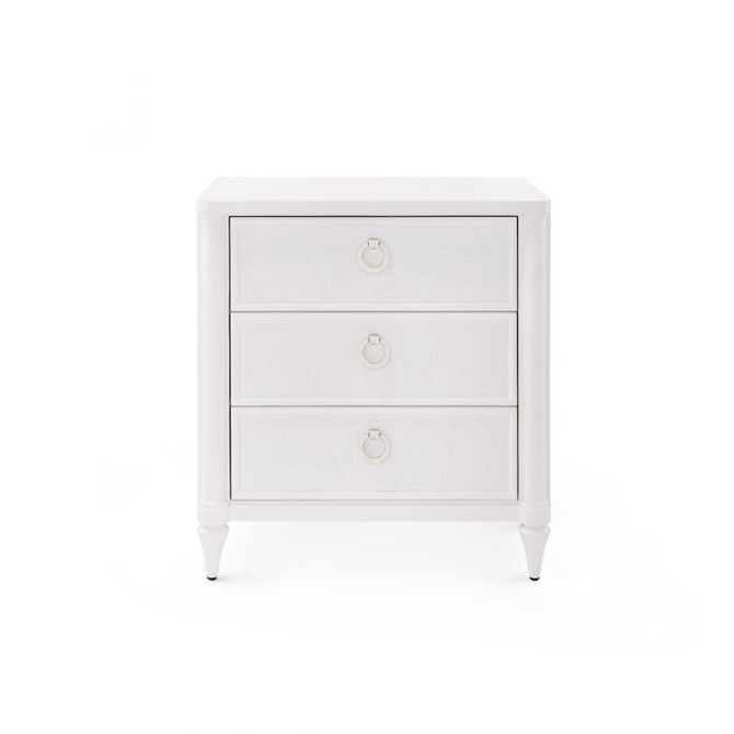 Fairfax 3-Drawer Side Table, Vanilla