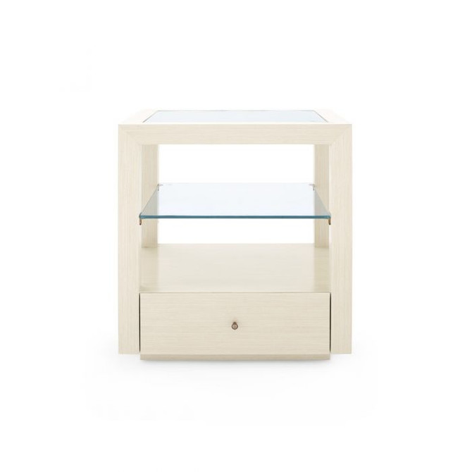 Gavin 1-Drawer Side Table - Blanched Oak 