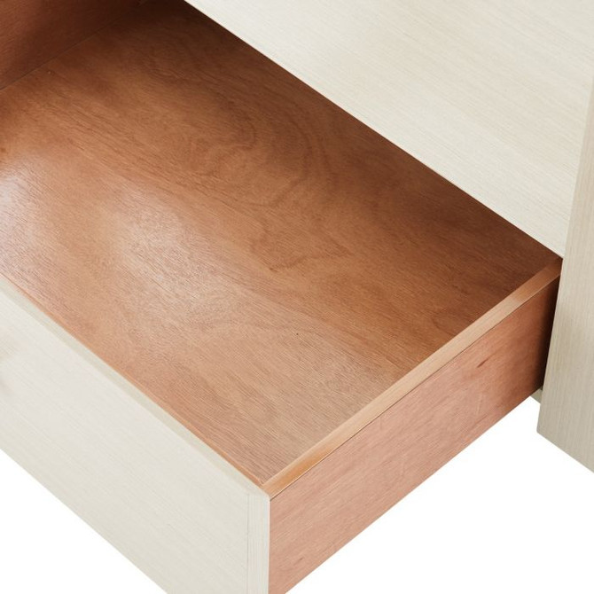 Gavin 1-Drawer Side Table, Blanched Oak