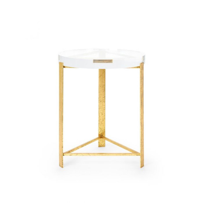 Harrison Side Table, Gold Leaf