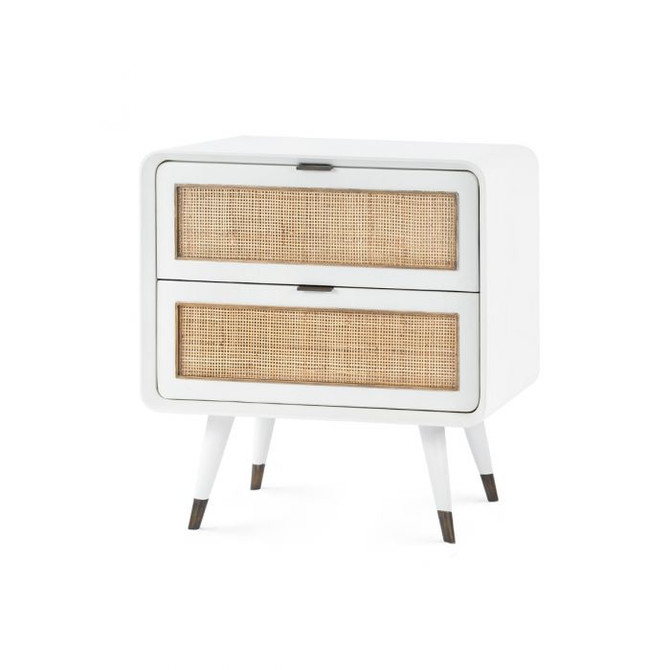 Malmo 2-Drawer Side Table, Eggshell White