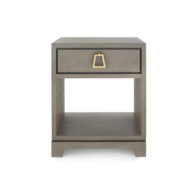 Standford 1-Drawer Side Table, Taupe Gray