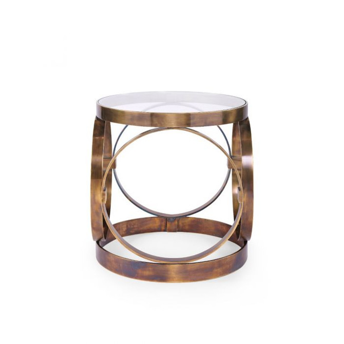 Stephen Side Table, Antique Brass