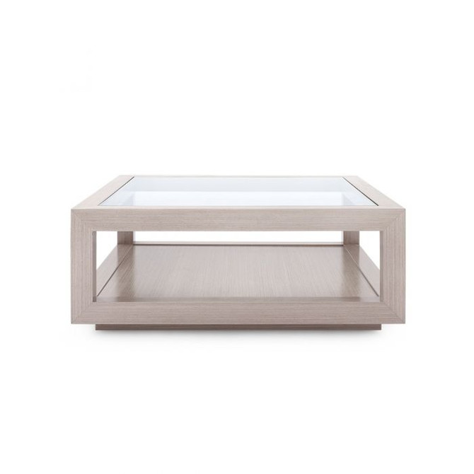 Gavin Large Square Coffee Table, Taupe Gray