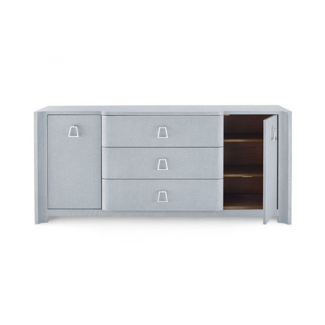 Audrey 3-Drawer & 2-Door Cabinet Washed Winter Gray 