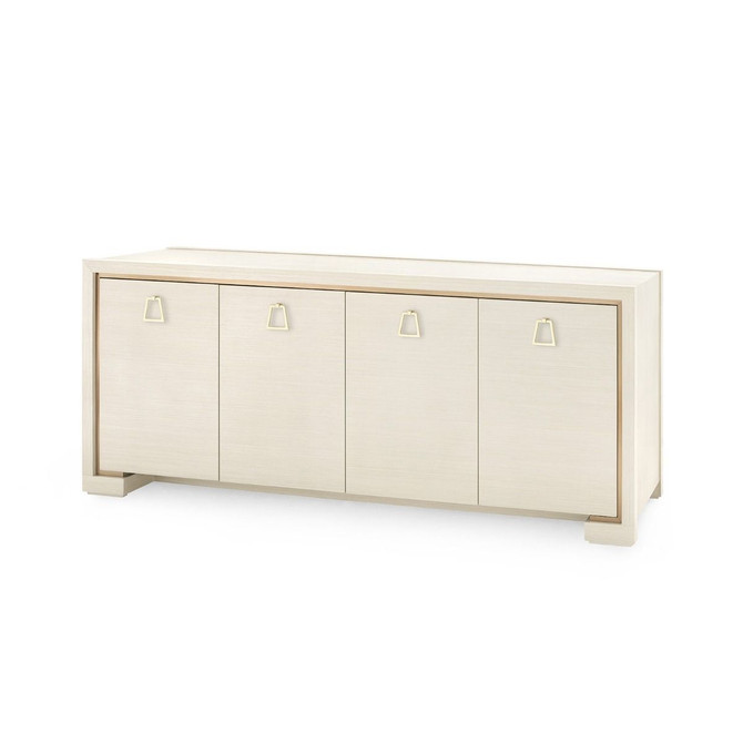 Blake 4-Door Cabinet, Blanched Oak