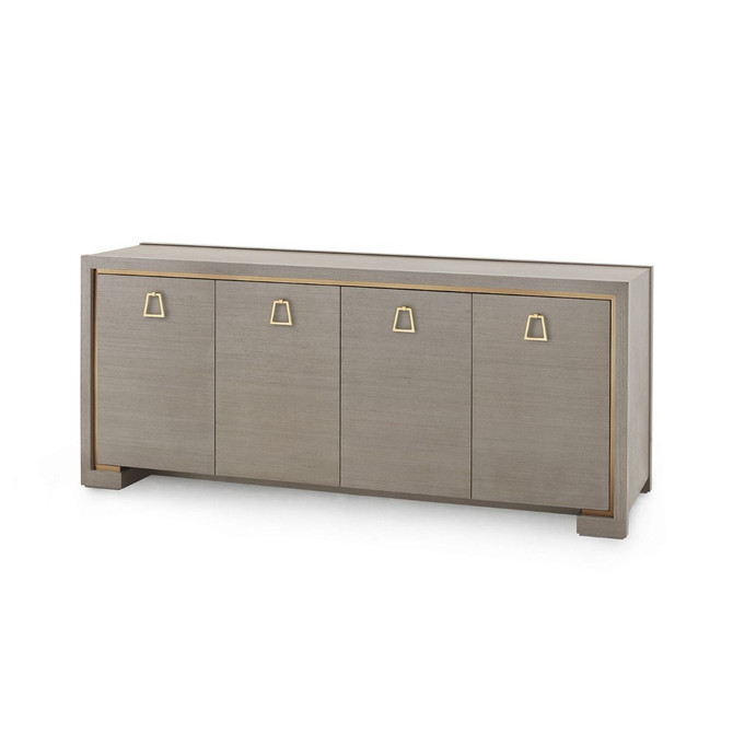 Blake 4-Door Cabinet, Taupe Gray