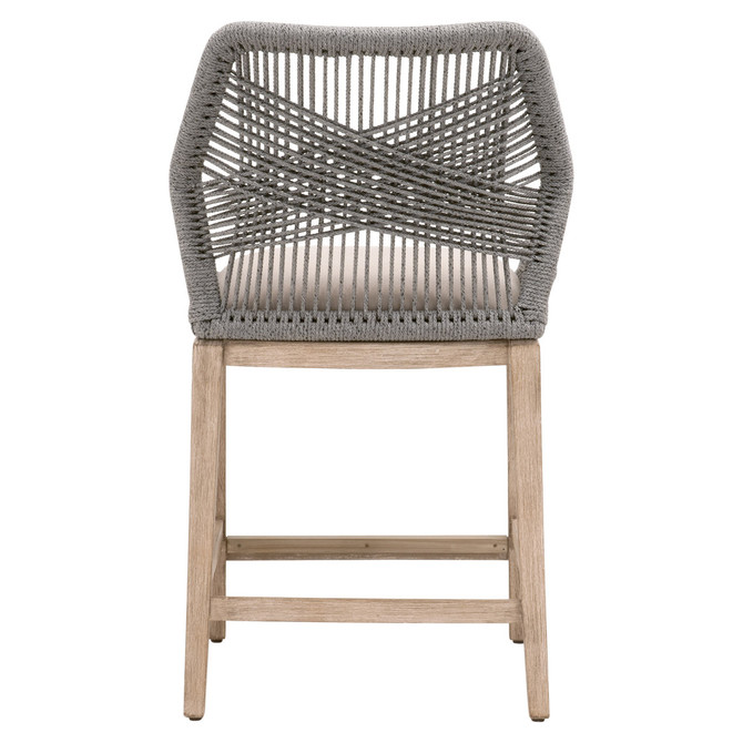 Essentials For Living - Loom Counter Stool in Platinum Rope (6808CS.PLA/LGRY/NG)