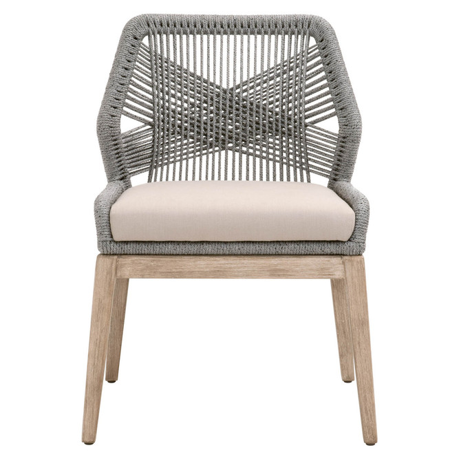 Essentials For Living - Loom Dining Chair in Platinum Rope, Set of 2 (6808KD.PLA/FLGRY/NG)