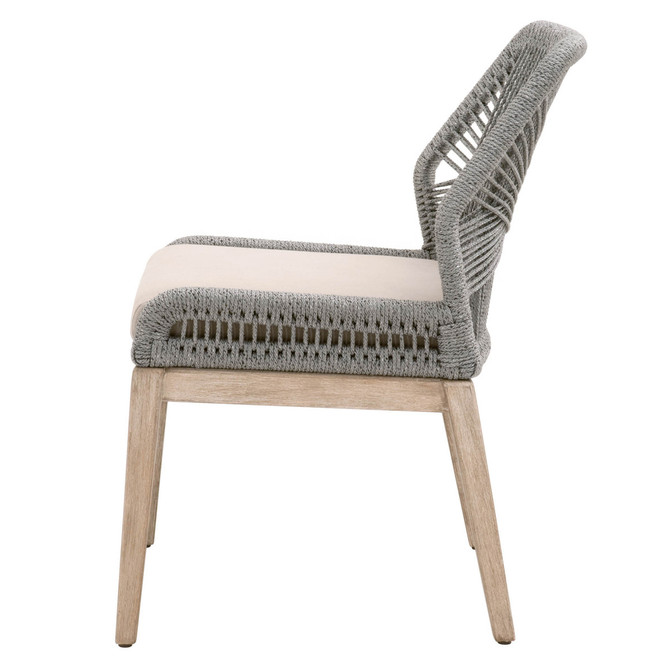 Essentials For Living - Loom Dining Chair in Platinum Rope, Set of 2 (6808KD.PLA/FLGRY/NG)