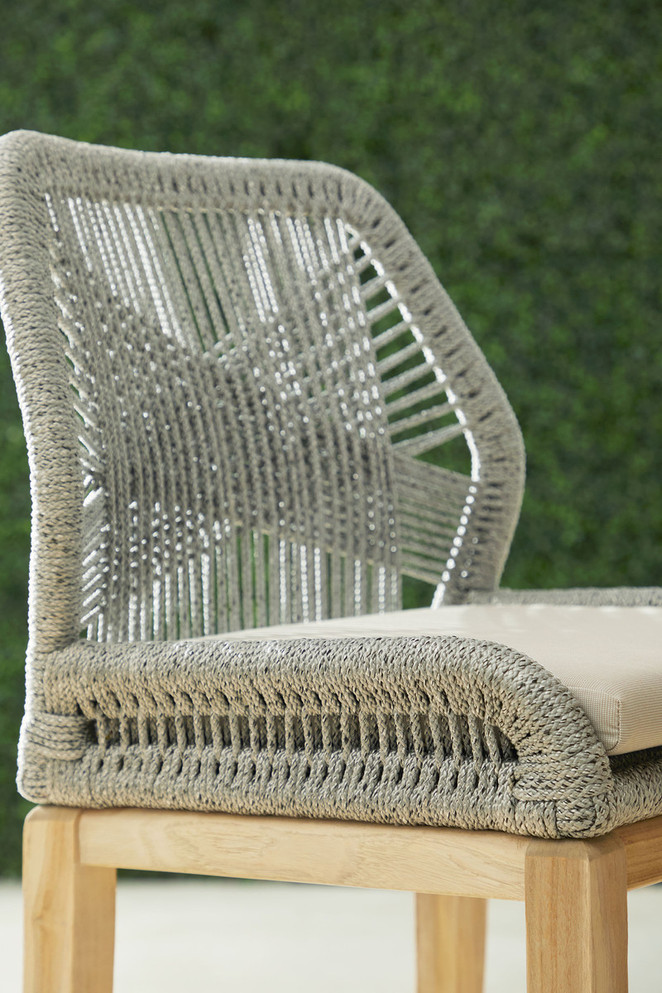 Essentials For Living - Loom Outdoor Barstool in Platinum Rope (6808BS.PLA-R/SG/GT)