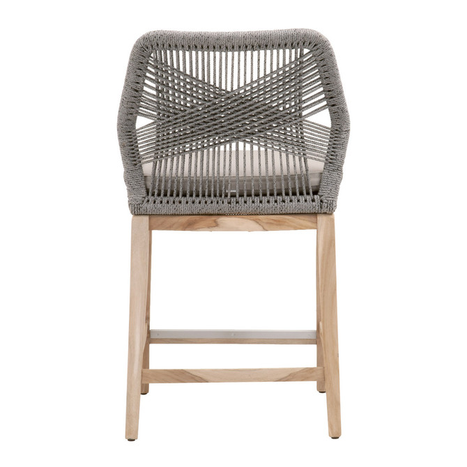 Essentials For Living - Loom Outdoor Counter Stool in Platinum Rope (6808CS.PLA-R/SG/GT)