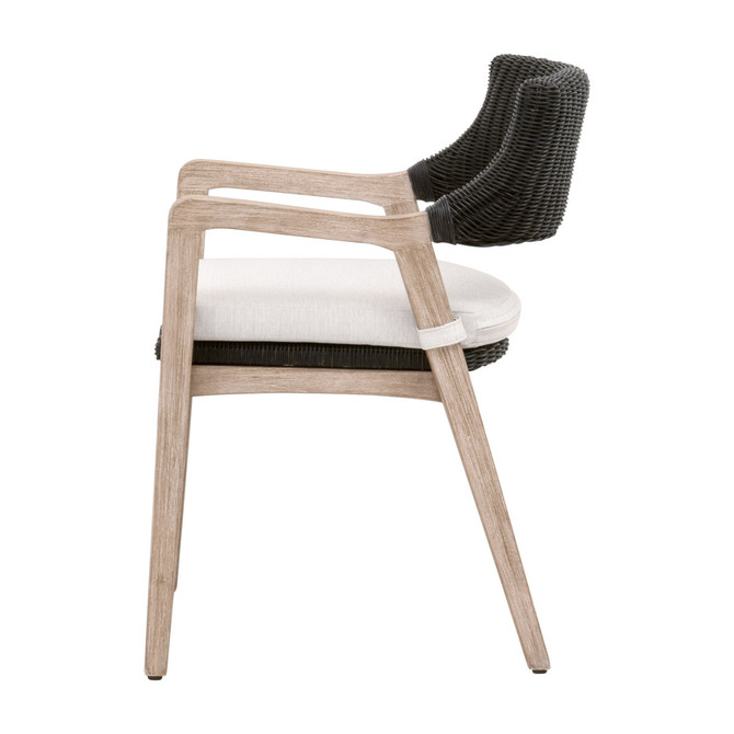 Essentials For Living - Lucia Arm Chair in Black Rattan (6810.BLR/WHT/NG)