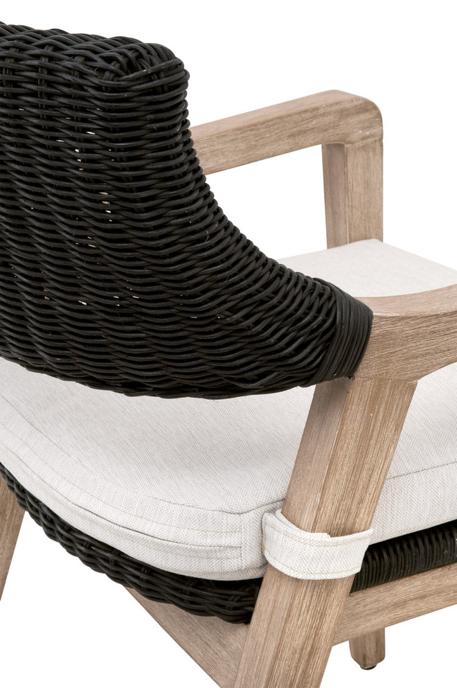 Essentials For Living - Lucia Arm Chair in Black Rattan (6810.BLR/WHT/NG)