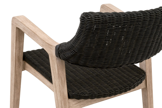 Essentials For Living - Lucia Arm Chair in Black Rattan (6810.BLR/WHT/NG)