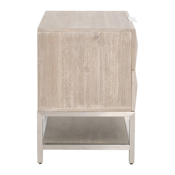 Essentials For Living - Atlas 2-Drawer Nightstand (6150.NG/BSTL)