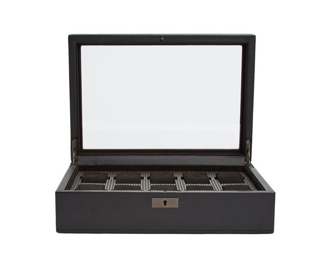 Wolf - Axis 10 Piece Watch Box in Powder Coat (488103)