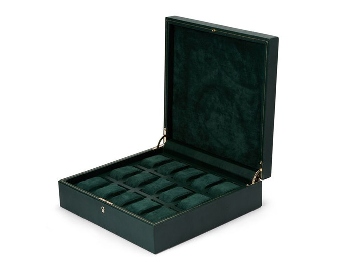 Wolf - British Racing 15 Piece Watch Box in Green (793241)