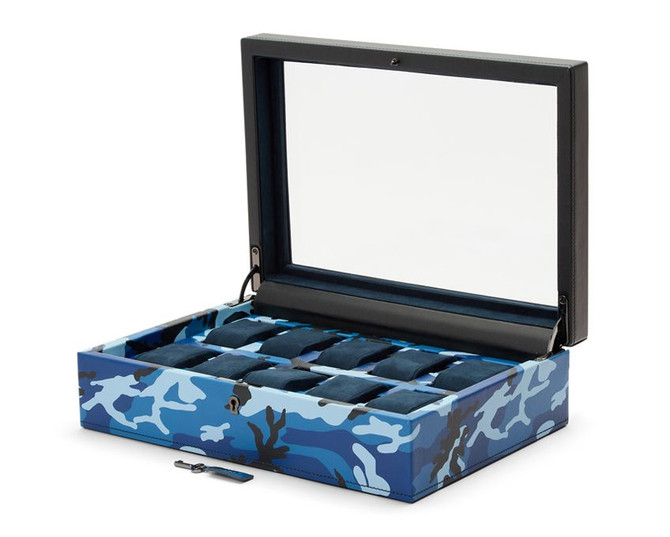 Wolf - Elements 10 Piece Watch Box in Water (665471)