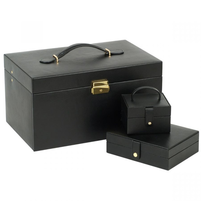 Wolf - Heritage Large Jewelry Box in Black (280202)