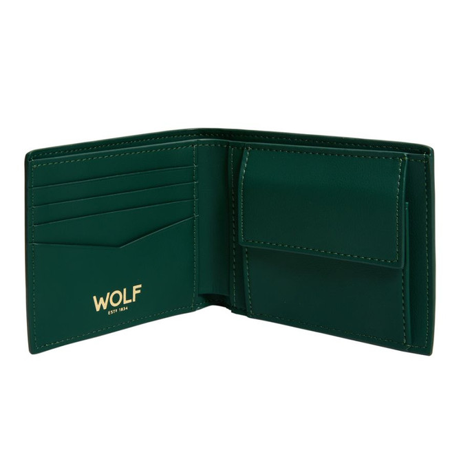 Wolf - Signature Billfold and Coin in Green (776130)