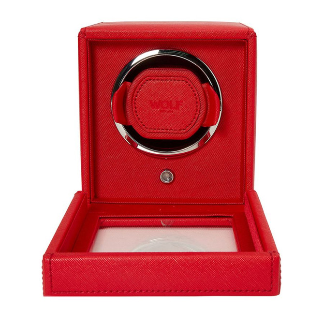 Wolf 1834 - Cub Single Watch Winder With Cover in Tutti Frutti Red (461172)