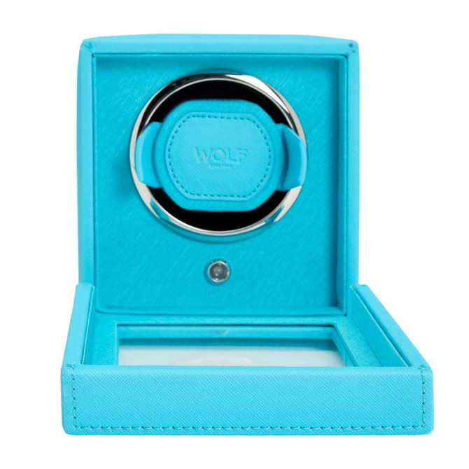 Wolf 1834 - Cub Single Watch Winder With Cover in Tutti Frutti Turquoise (461124)