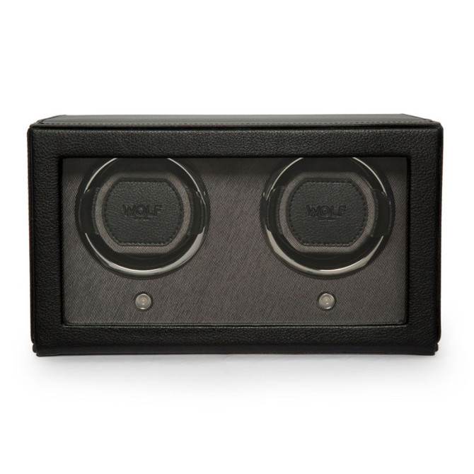 Wolf 1834 - Cub Double Watch Winder With Cover in Black (461203)