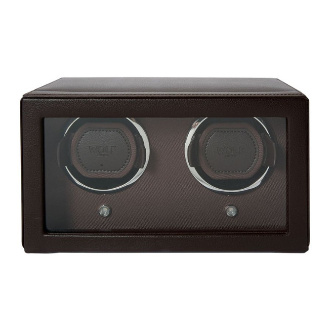Wolf 1834 - Cub Double Watch Winder With Cover in Brown (461206)
