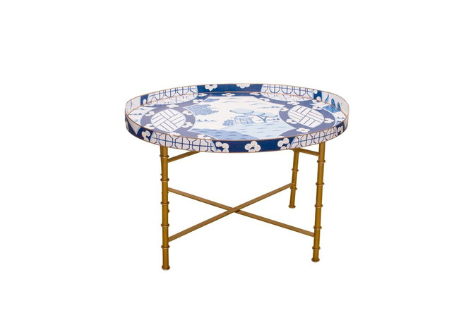 Canton in Blue Oval Coffee Table