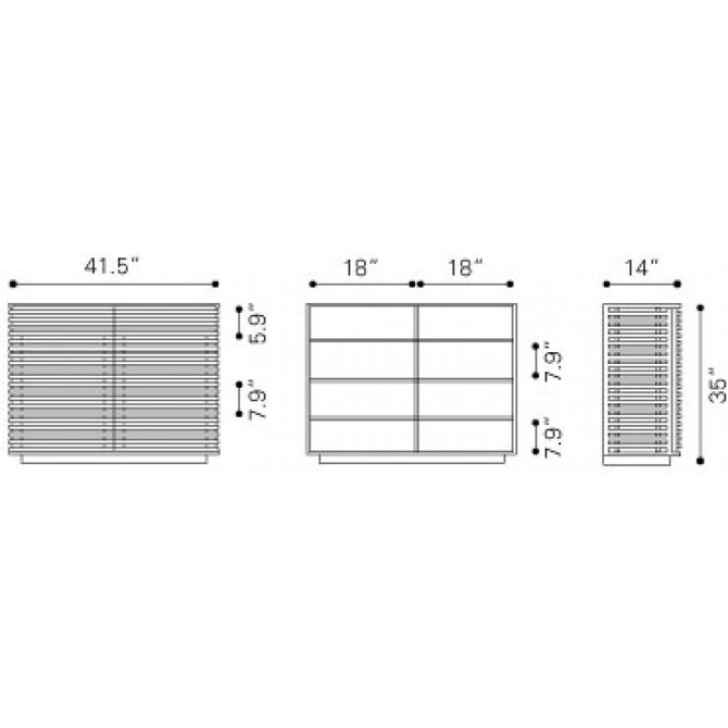 Zuo Modern Linea Cabinet Dimensions