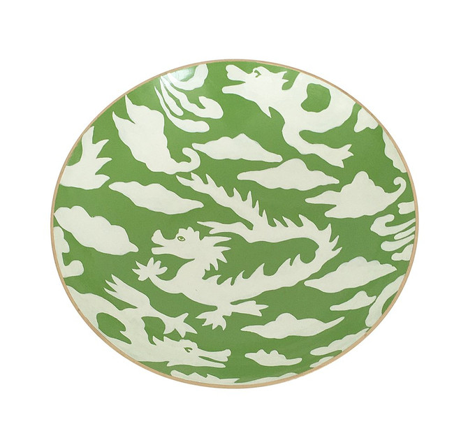 Dana Gibson Green Dragon Bowl, Medium