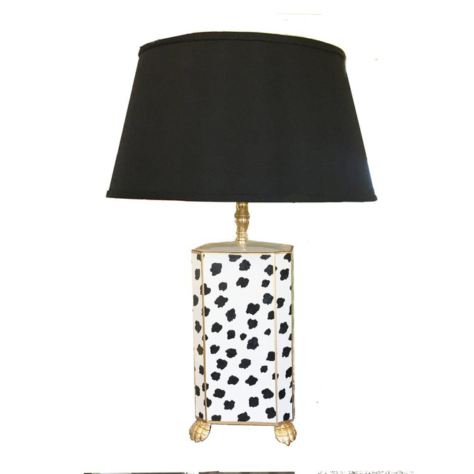 Dana Gibson Black Fleck Lamp