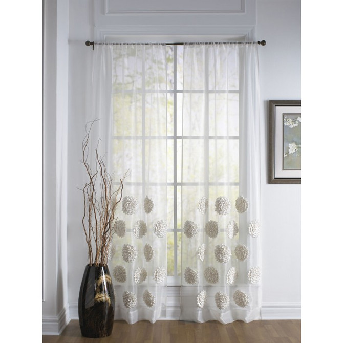 Cloud9 Design Elizabeth Curtain Panel CD3BPN-WT