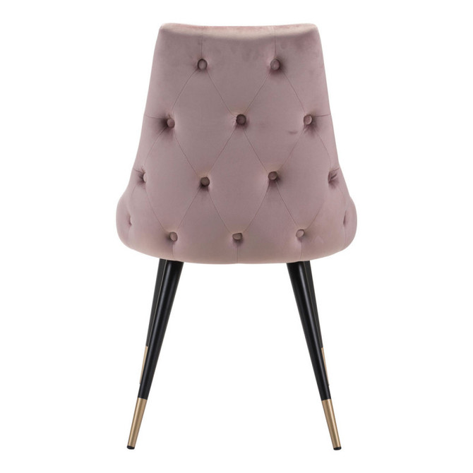 Zuo Modern Piccolo Dining Chair Pink Velvet