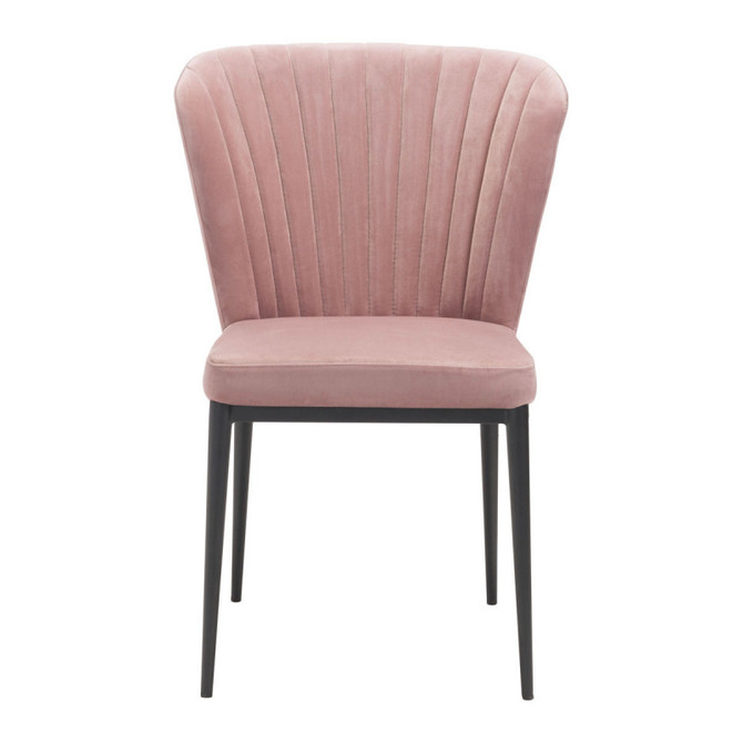 Zuo Modern Tolivere Dining Chair Pink Velvet