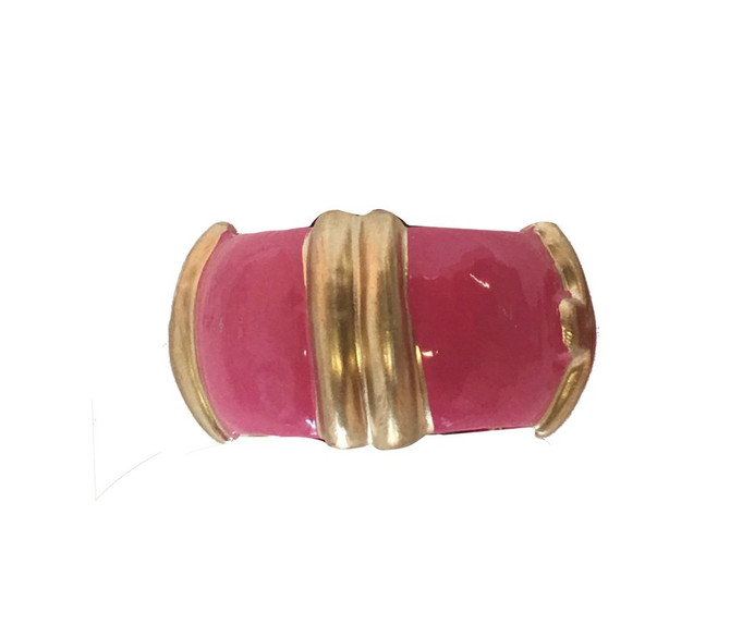 Bamboo Napkin Rings in Pink/Set of Four