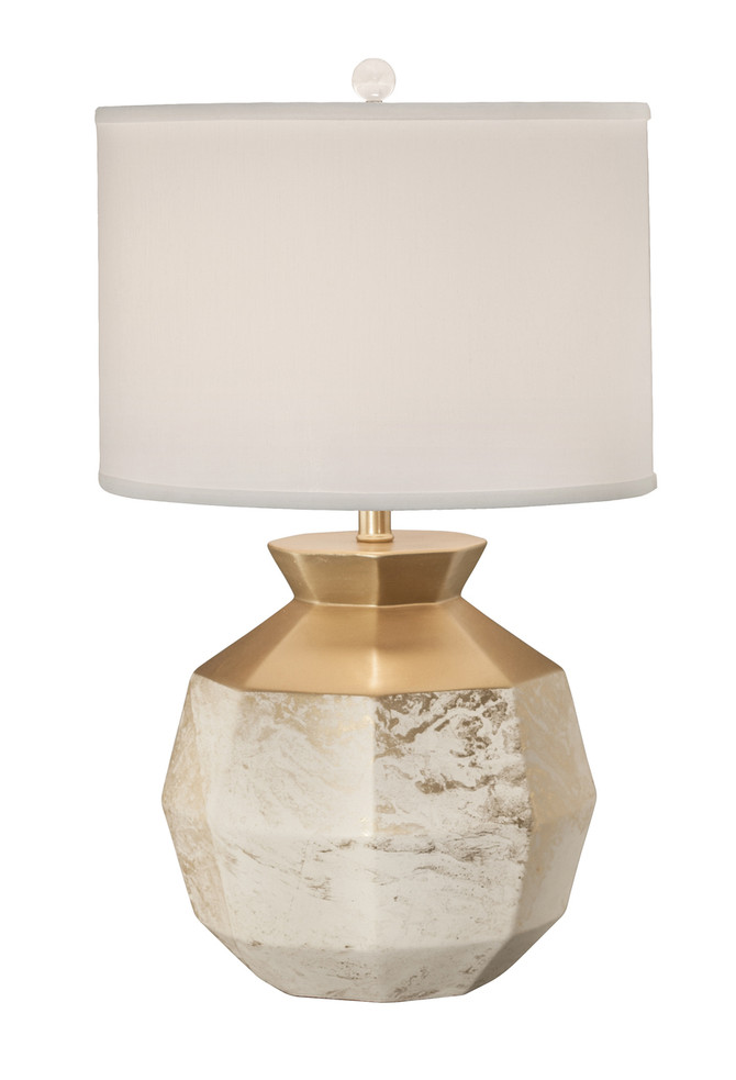 Thumprints Gem Marbled Gold Table Lamp