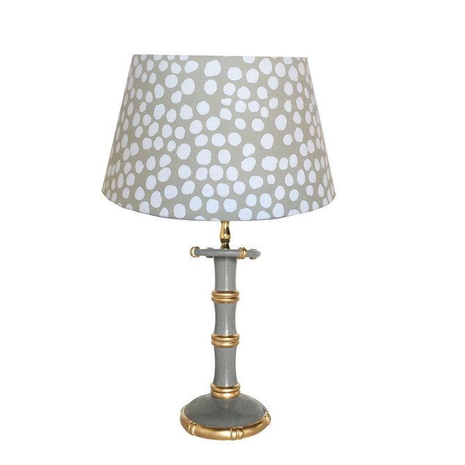 Dana Gibson - Bamboo Candle Stick Lamp in Grey