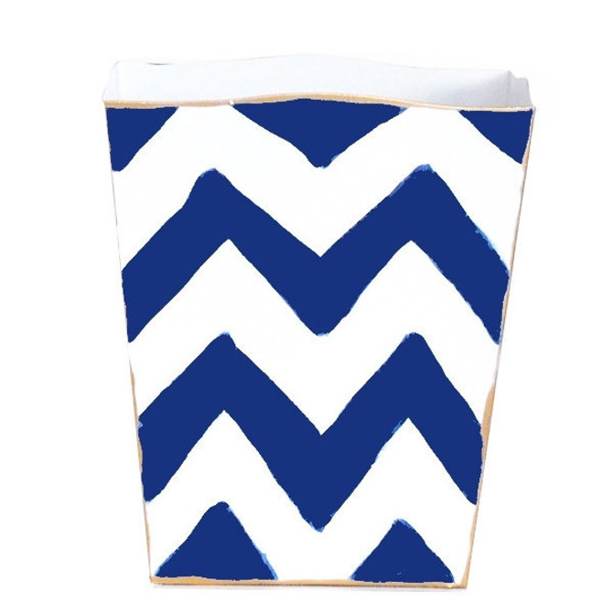 Dana Gibson Navy Bargello Wastebasket