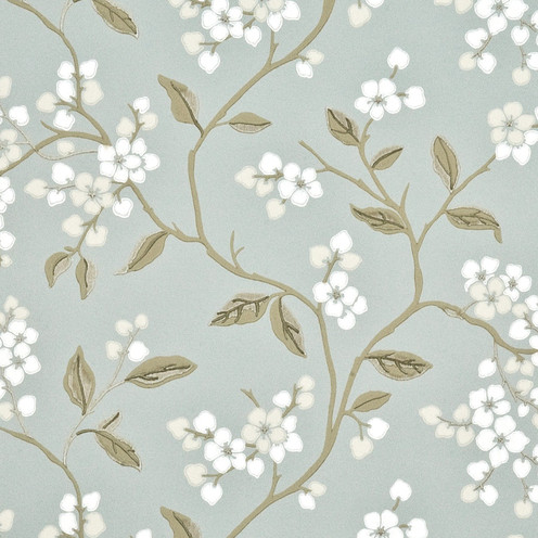 Apple Blossom - Aqua/Gilver By G P & J Baker