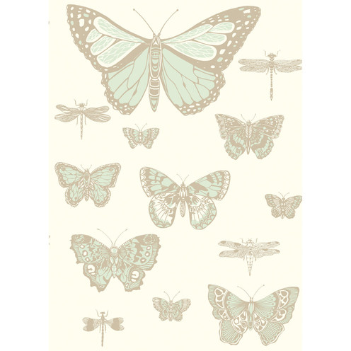Butterflies & Dragonflies - Duck Egg Ivry By Cole & Son