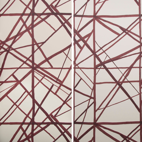 Channels Paper - Plum/Oatmeal By Groundworks