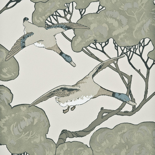 Flying Ducks - Silver/Taupe By Mulberry