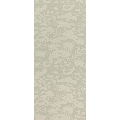 Heron & Lotus Flower - Aqua By G P & J Baker